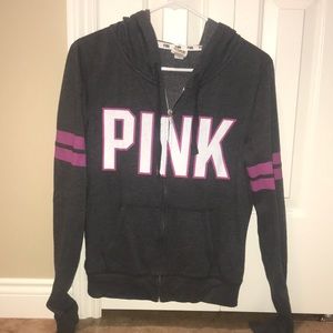 Victoria Secret PINK gray zip up jacket